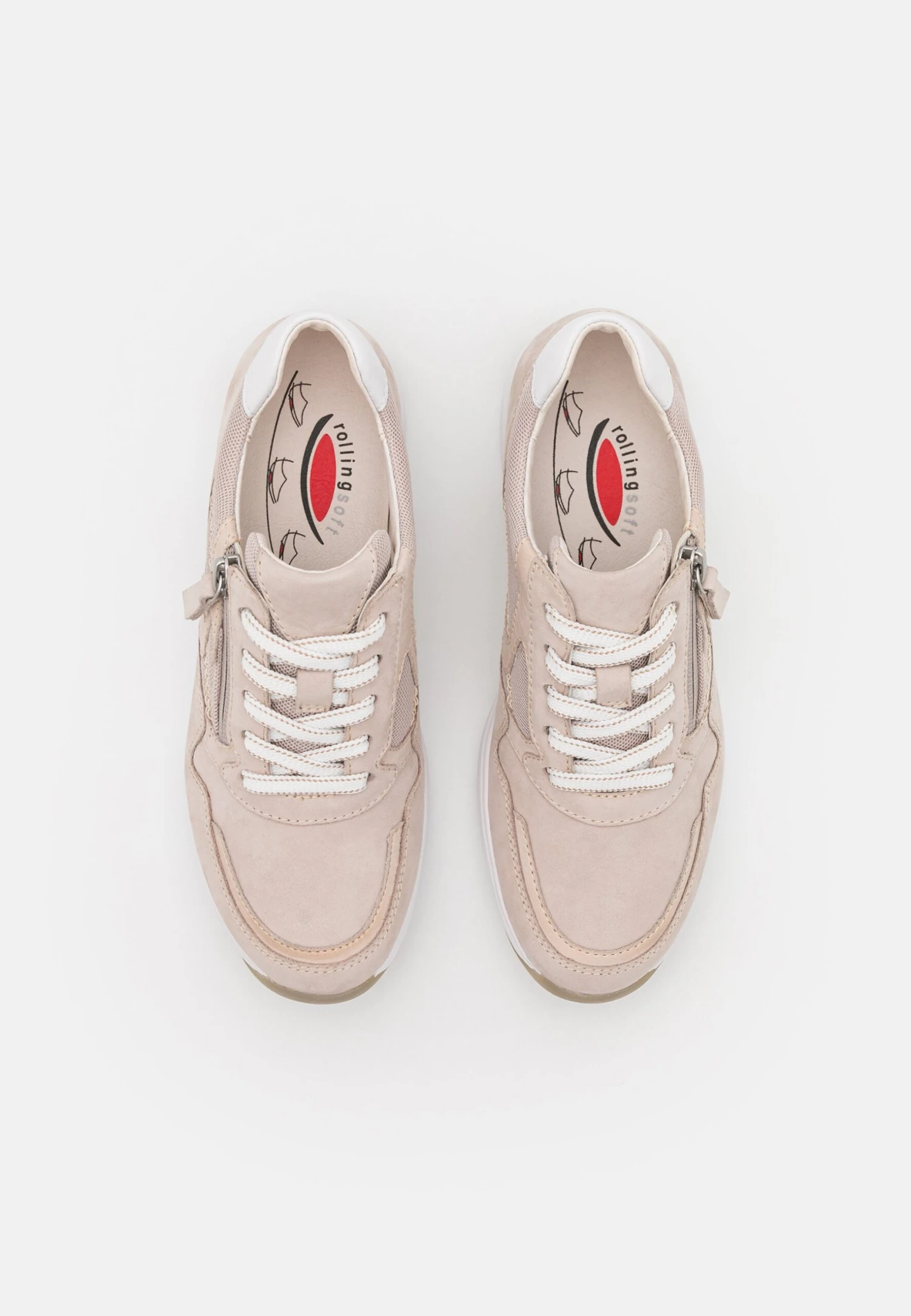 Gabor Comfort Sneakers Laag - Puder/Weiß 6 Gabor Comfort Sneakers Laag - Puder/Weiß - Afbeelding 6