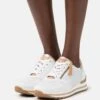 Gabor Comfort Sneakers Laag - Weiß/Champagne/Natur