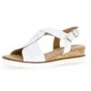 Gabor Comfort Sandalen Met Sleehak - Weiss Kork/Offwhi