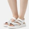 Gabor Comfort Sandalen Met Plateauzool - Silber/Weiss