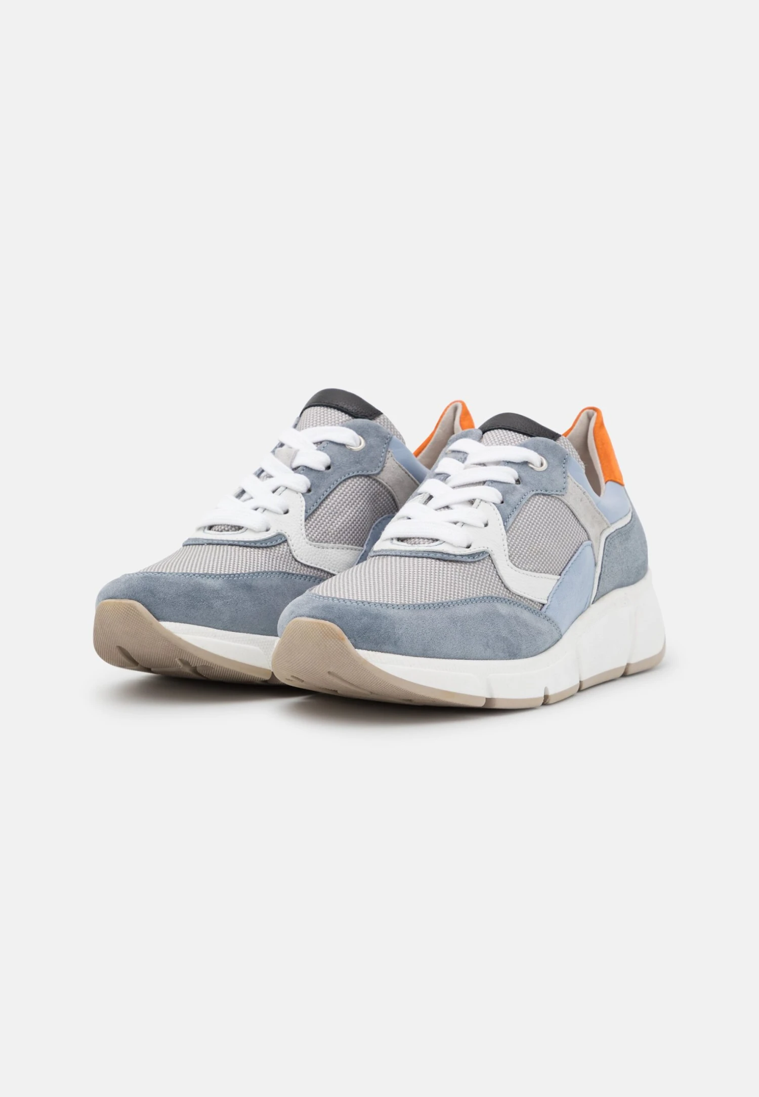 Gabor Comfort Sneakers Laag - Grau/Cielo/Orange 3 Gabor Comfort Sneakers Laag - Grau/Cielo/Orange - Afbeelding 3