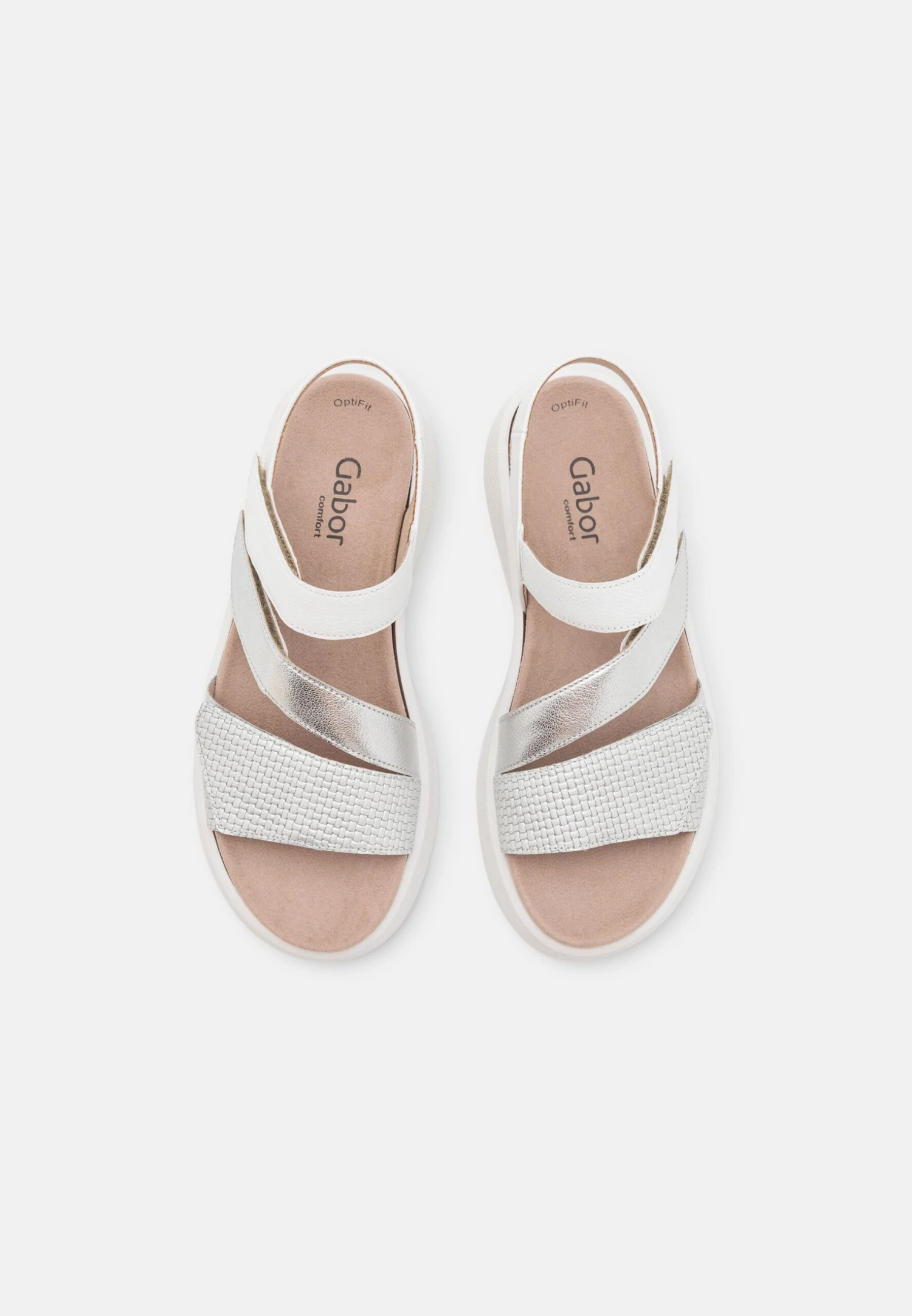 Gabor Comfort Sandalen Met Plateauzool - Silber/Weiss 6 Gabor Comfort Sandalen Met Plateauzool - Silber/Weiss - Afbeelding 6